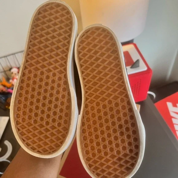 Kids Navy, White and Black Vans - Picture 4 of 5